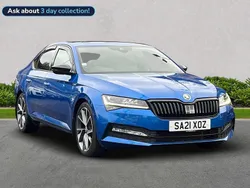 Blue Used 2021 Skoda Superb SportlinePlus Hatchback | £22,745 (Fair price)