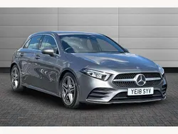 Grey Used 2018 Mercedes A200 AMG line Hatchback | £16,750 (Fair price)