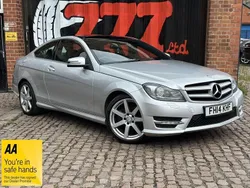Silver Used 2014 Mercedes C180 Sport Edition Coupe | £10,956 (Fair price)