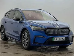 Race blue metallic Used 2024 Skoda Enyaq iV SportlinePlus SUV | £30,995 (A bit pricey)