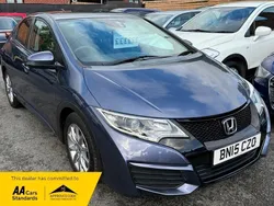 Blue Used 2015 Honda Civic S Hatchback | £5,899 (Fair price)