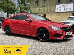 Red Used 2015 Mercedes E220 AMG line Coupe | £8,990 (Fair price)