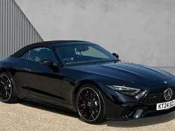 Obsidian black metallic Used 2024 Mercedes SL55 AMG Premium Plus Cabriolet | £95,889 (Fair price)