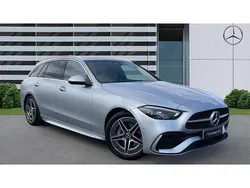 Silver Used 2024 Mercedes C220 AMG line Estate | £31,227 (Good price)