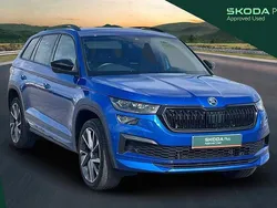 Race blue metallic Used 2024 Skoda Kodiaq SportLine SUV | £36,760 (Fair price)