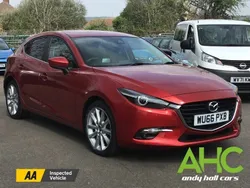 Red Used 2016 Mazda 3 Inclusive Hatchback | £12,895 (A bit pricey)