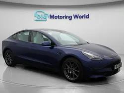 Blue Used 2022 Tesla Model 3 Long Range Sedan | £17,300 (Fair price)