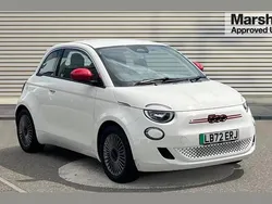 White Used 2022 Fiat 500e Red Hatchback | £14,083 (Fair price)