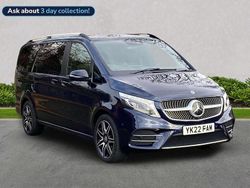 Blue Used 2022 Mercedes V300 AMG line MPV | £51,399 (Fair price)