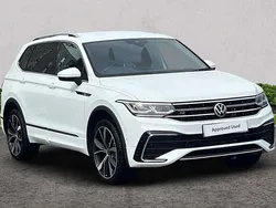 White Used 2025 VW Tiguan Allspace R-line SUV | £35,495 (Expensive)