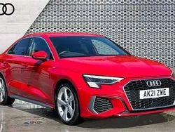 Red Used 2021 Audi A3 S-Line Sedan | £19,448 (Fair price)