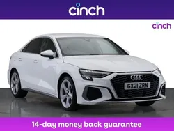 White Used 2021 Audi A3 S-Line Sedan | £18,649 (Fair price)