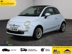 Blue Used 2010 Fiat 500 Lounge Cabriolet | £2,795 (Fair price)