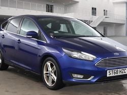 Blue Used 2018 Ford Focus Titanium Hatchback | £7,299 (Good price)