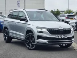 Brilliant silver Used 2023 Skoda Karoq SportLine SUV | £25,995 (Fair price)