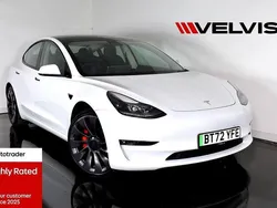 White Used 2022 Tesla Model 3 Performance Sedan | £24,409 (Fair price)