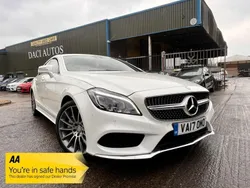 White Used 2017 Mercedes CLS350 AMG Line Premium Coupe | £18,995 (A bit pricey)