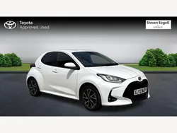 White Used 2022 Toyota Yaris Hybrid Design Hatchback | £17,802 (Fair price)