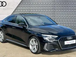 Black Used 2021 Audi A3 S-Line Sedan | £20,992 (Fair price)