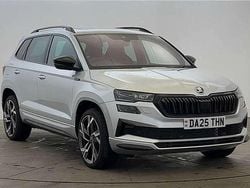 Brilliant silver metallic Used 2025 Skoda Karoq SportLine SUV | £29,695 (Fair price)