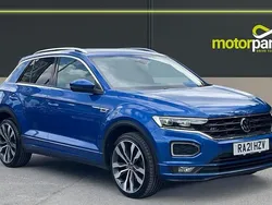 Blue Used 2021 VW T-Roc R-line SUV | £21,398 (Good price)