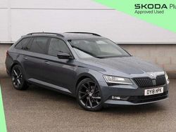 Quartz grey metallic Used 2018 Skoda Superb SportLine Estate | £17,249 (Fair price)