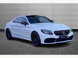 Polar white Used 2019 Mercedes C63S AMG Premium Plus Coupe | £50,795 (Fair price)