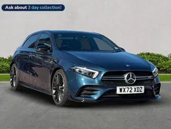Blue Used 2022 Mercedes A35 AMG Premium Plus Hatchback | £31,149 (Fair price)