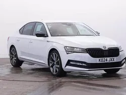 Moon white metallic Used 2024 Skoda Superb SportlinePlus Hatchback | £24,900 (Fair price)