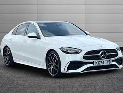 White Used 2024 Mercedes C300e AMG Line Premium Plus Sedan | £41,095 (Fair price)