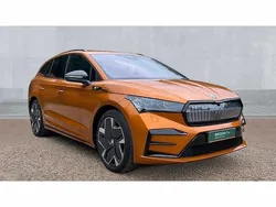 Phoenix orange Used 2024 Skoda Enyaq iV vRS SUV | £36,155 (A bit pricey)