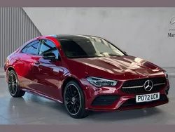 Red Used 2022 Mercedes CLA250e AMG Line Premium Plus Sedan | £28,617 (Fair price)