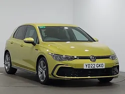 Yellow Used 2022 VW Golf VIII R-line Hatchback | £21,998 (A bit pricey)
