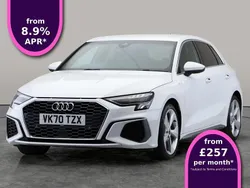 White Used 2020 Audi A3 Sportback S-Line Hatchback | £18,609 (Fair price)