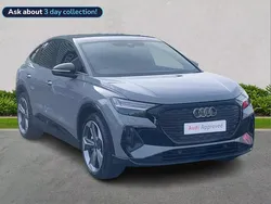 Grey Used 2025 Audi Q4 Sportback e-tron Black Edition SUV | £41,921