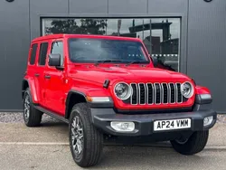 Red New 2024 Jeep Wrangler Sahara SUV | £58,998 (Expensive)