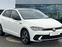 Pure white black Used 2023 VW Polo R-line Hatchback | £17,549 (Fair price)