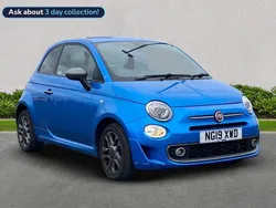 Blue Used 2019 Fiat 500 S Hatchback | £6,999 (Fair price)