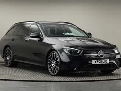 Obsidian black metallic finish Used 2021 Mercedes E220 AMG line Estate | £32,400