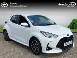 White Used 2021 Toyota Yaris Hybrid Design Hatchback | £15,350 (Fair price)