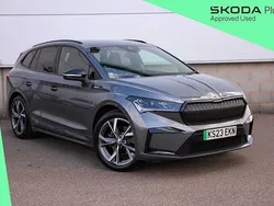 Graphite grey metallic Used 2023 Skoda Enyaq iV SportLine SUV | £28,450 (Fair price)