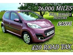 Purple Used 2012 Peugeot 107 Active Hatchback | £4,695 (Fair price)