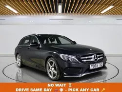 Black Used 2016 Mercedes C220 AMG line Estate | £14,999 (Fair price)
