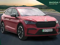 Velvet red metallic Used 2021 Skoda Enyaq iV SportLine SUV | £25,490 (Expensive)