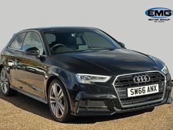 Black Used 2016 Audi A3 S-Line Hatchback | £9,495 (Fair price)