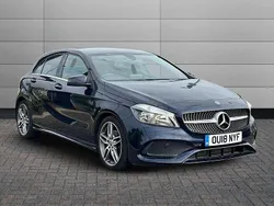Blue Used 2018 Mercedes A180 AMG line Hatchback | £15,750 (Fair price)