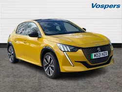 Yellow Used 2021 Peugeot e-208 Premium Hatchback | £12,990 (Fair price)