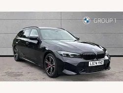 Black sapphire metallic paint Used 2025 BMW 320 M Sport Estate | £37,990 (Expensive)