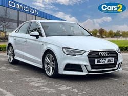 White Used 2017 Audi A3 S-Line Sedan | £14,790 (Fair price)
