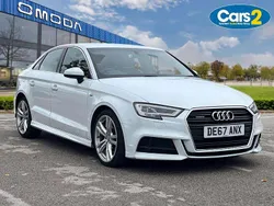 White Used 2017 Audi A3 S-Line Sedan | £14,790 (Fair price)